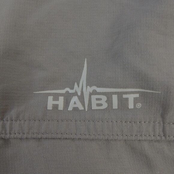 Habit Mens UPF Shirt Large Grey SPF Sun Protect Outdoor Solar Factor Performance - Picture 10 of 10